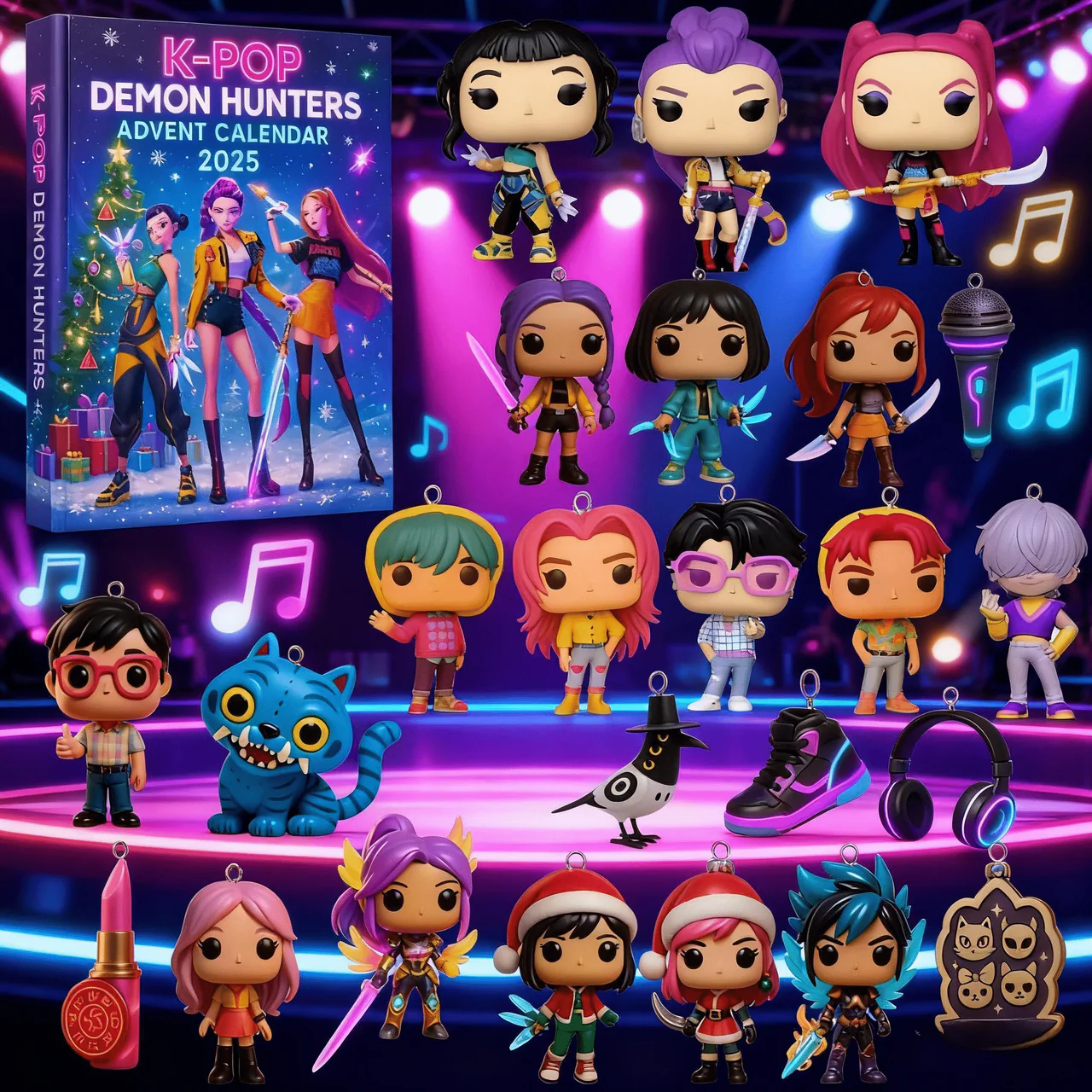 Calendrier de l'Avent Édition Limitée 2025 K-Pop Idol Squad + Boîte Cadeau Surprise GRATUITE !